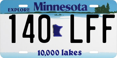 MN license plate 140LFF
