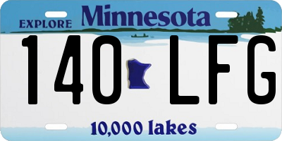 MN license plate 140LFG