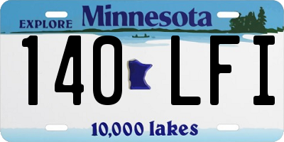 MN license plate 140LFI