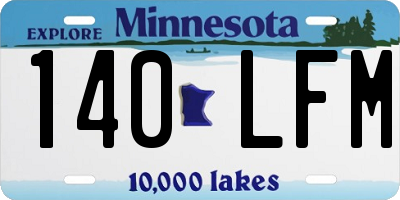 MN license plate 140LFM