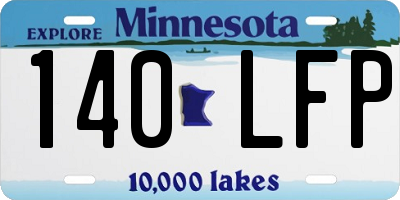 MN license plate 140LFP