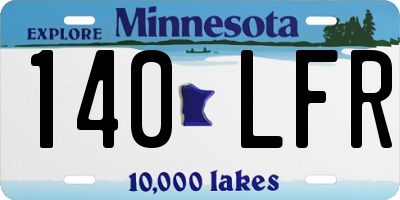 MN license plate 140LFR