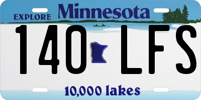 MN license plate 140LFS