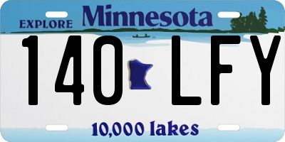 MN license plate 140LFY