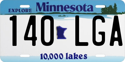 MN license plate 140LGA