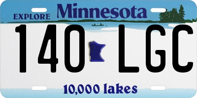 MN license plate 140LGC