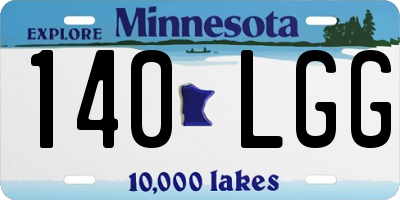 MN license plate 140LGG