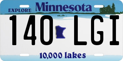 MN license plate 140LGI