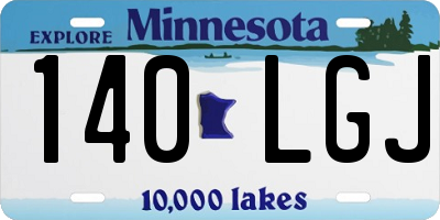 MN license plate 140LGJ