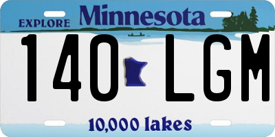MN license plate 140LGM