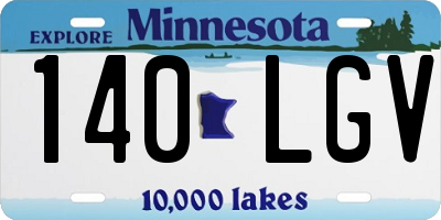MN license plate 140LGV