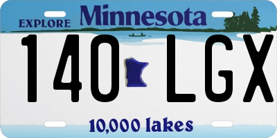 MN license plate 140LGX