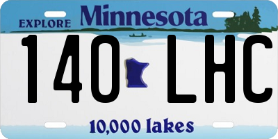 MN license plate 140LHC