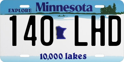 MN license plate 140LHD