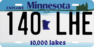 MN license plate 140LHE