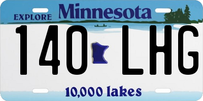 MN license plate 140LHG