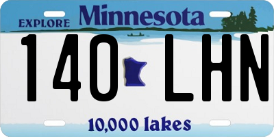 MN license plate 140LHN