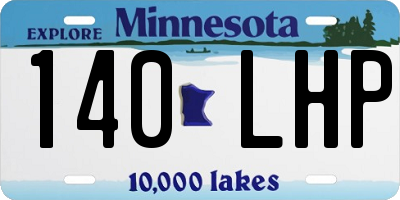 MN license plate 140LHP