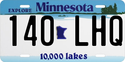 MN license plate 140LHQ