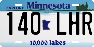 MN license plate 140LHR