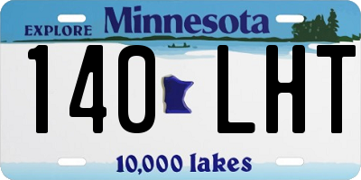 MN license plate 140LHT