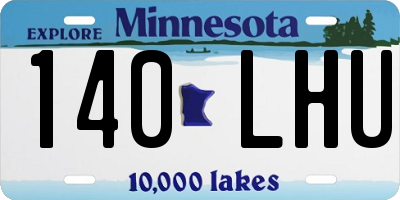 MN license plate 140LHU