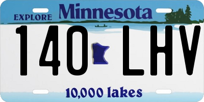 MN license plate 140LHV