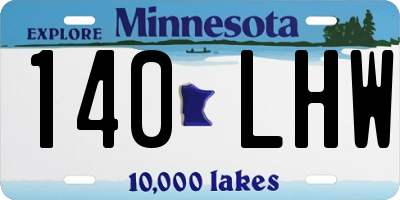 MN license plate 140LHW