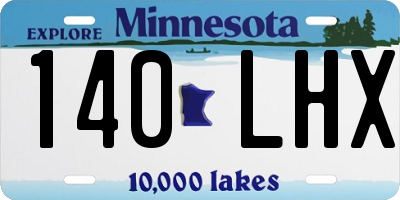 MN license plate 140LHX