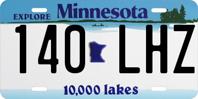 MN license plate 140LHZ