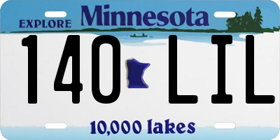 MN license plate 140LIL
