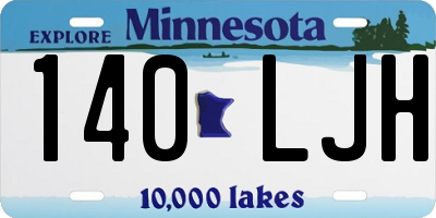 MN license plate 140LJH