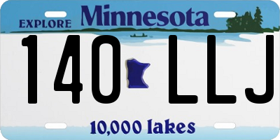 MN license plate 140LLJ