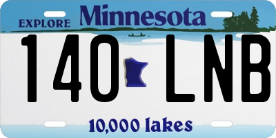 MN license plate 140LNB