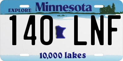 MN license plate 140LNF