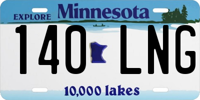 MN license plate 140LNG
