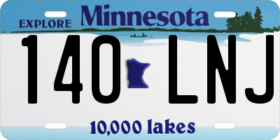 MN license plate 140LNJ