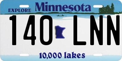 MN license plate 140LNN