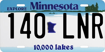 MN license plate 140LNR