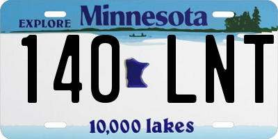 MN license plate 140LNT