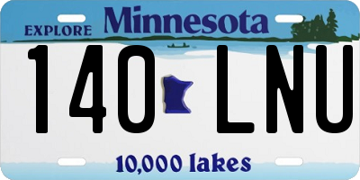MN license plate 140LNU