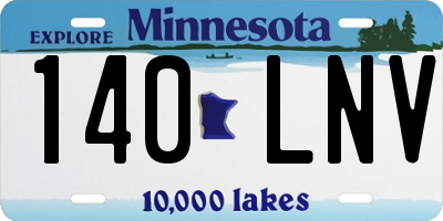 MN license plate 140LNV