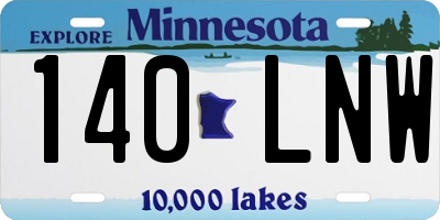 MN license plate 140LNW