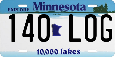 MN license plate 140LOG