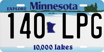 MN license plate 140LPG