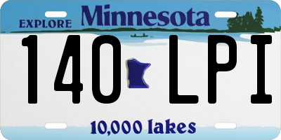 MN license plate 140LPI
