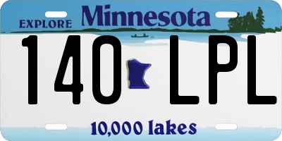 MN license plate 140LPL