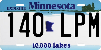 MN license plate 140LPM