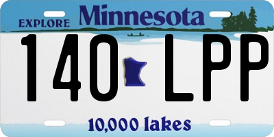 MN license plate 140LPP