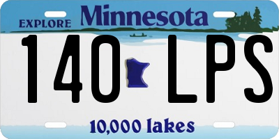 MN license plate 140LPS